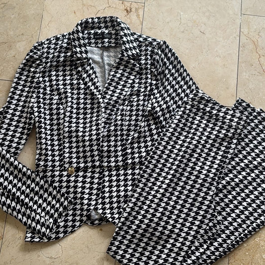 SHEIN Set Cuadros Chaqueta + Pantalón