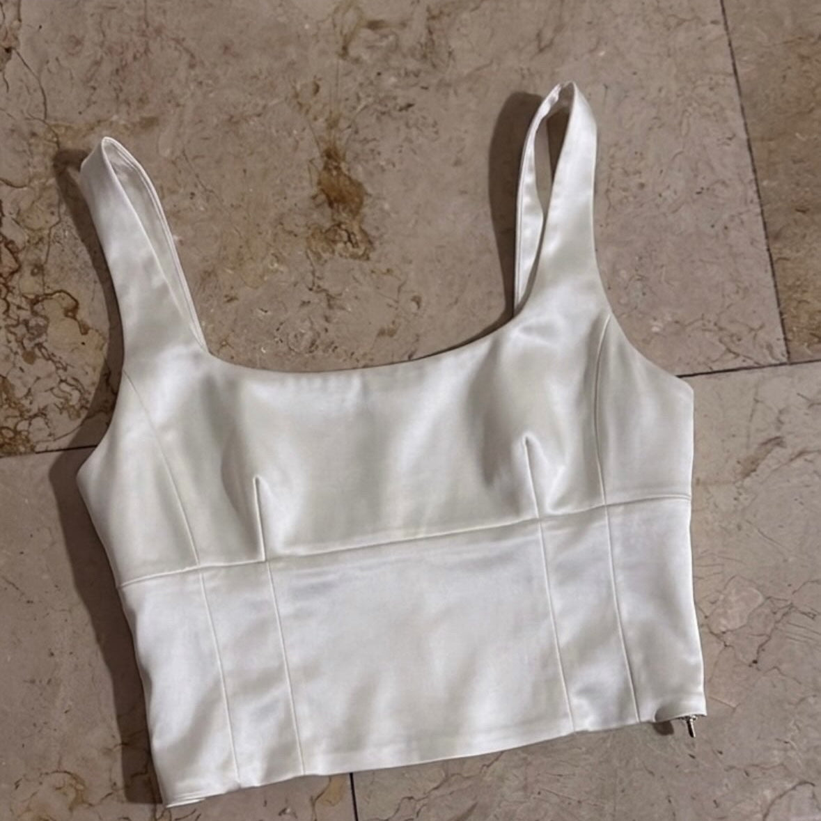 Aritzia Wilfred Shine Satin Bustier