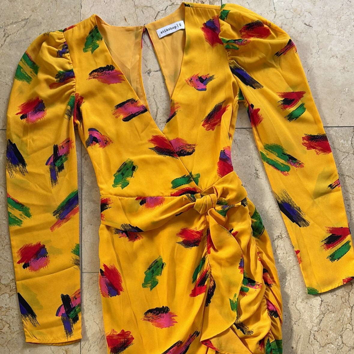 Atikshop Vestido Print Amarillo