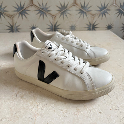 Veja Esplar Leather White Black (7W)