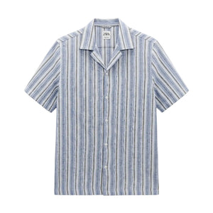 Zara Camisa Lino Azul (S)