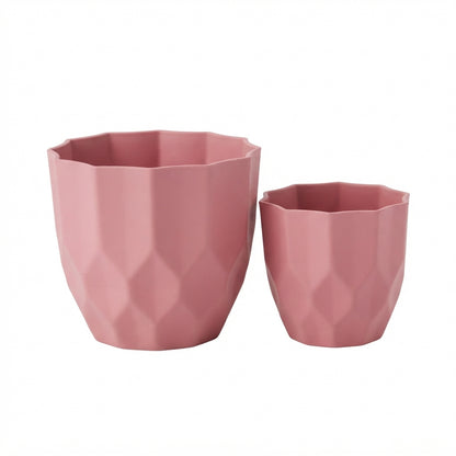 Maceteros Rosados de Plástico