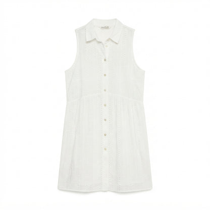 Stradivarius Vestido Lace Blanco