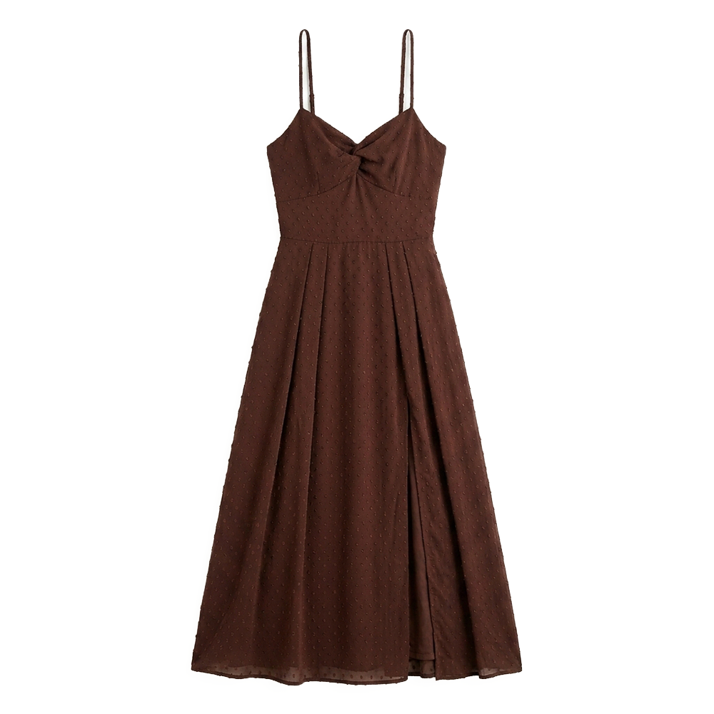 Primark Vestido Marrón Tiritos