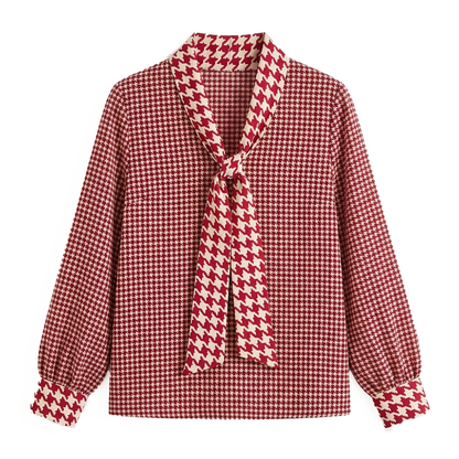 SHEIN Blusa de Cuadros Manga Larga