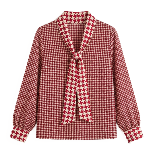 SHEIN Blusa de Cuadros Manga Larga