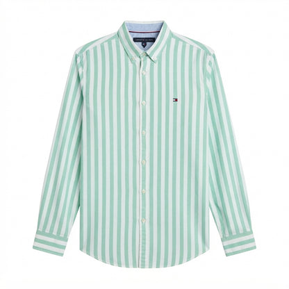 Tommy Hilfiger Camisa Rayas Verdes (L)