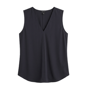 Ann Taylor Blusa Negra sin Mangas