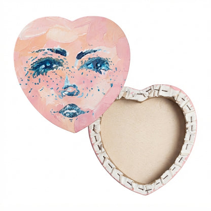 Obra Pintada a Mano en Canvas Corazón