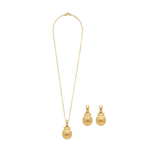 Set Aretes & Collar Ladybug