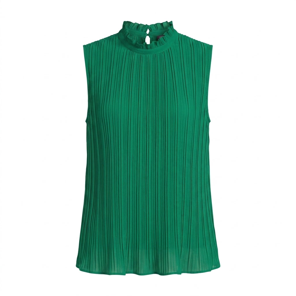 Adriana Papell Blusa Cuello Verde