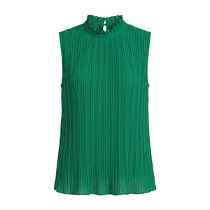 Adriana Papell Blusa Cuello Verde