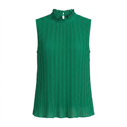 Adriana Papell Blusa Cuello Verde