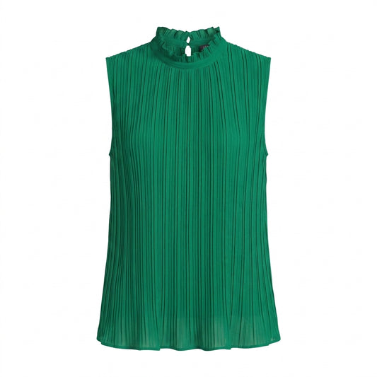 Adriana Papell Blusa Cuello Verde
