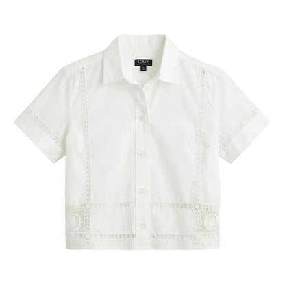 JCrew Camisa Blanca Tejida (XS)