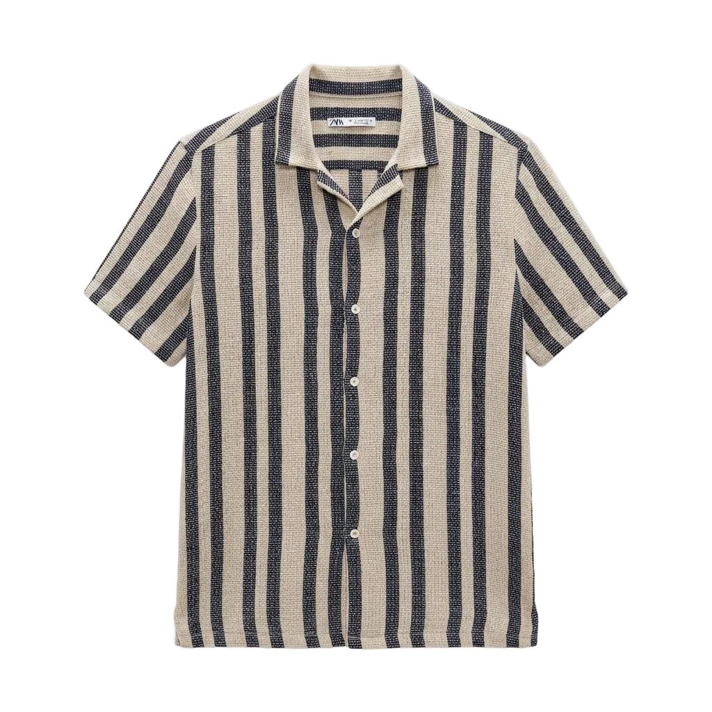Zara Camisa Tejida de Rayas (S)