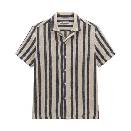 Zara Camisa Tejida de Rayas (S)