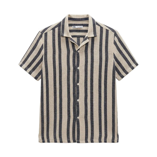 Zara Camisa Tejida de Rayas (S)