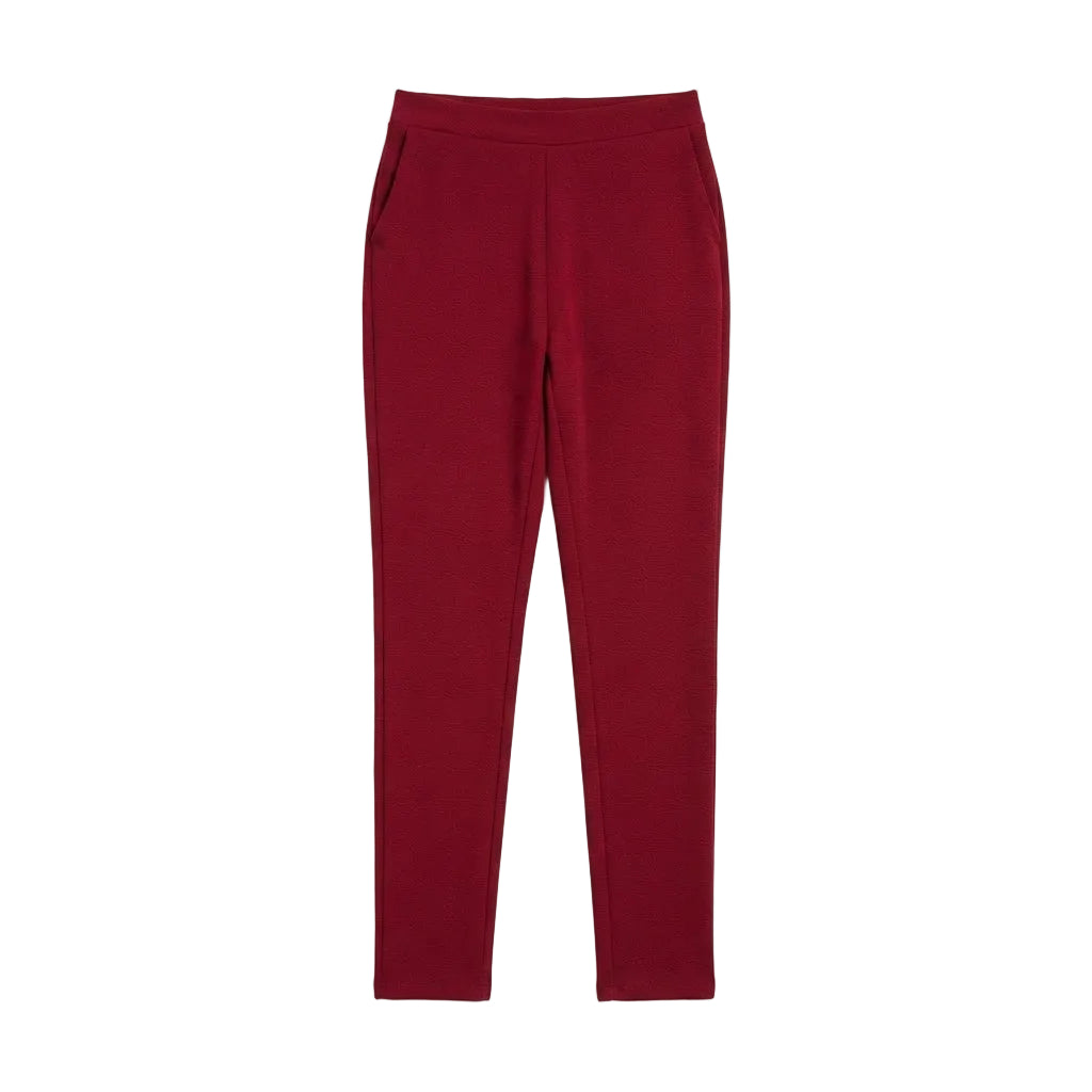 SHEIN Pantalón Rojo Vino