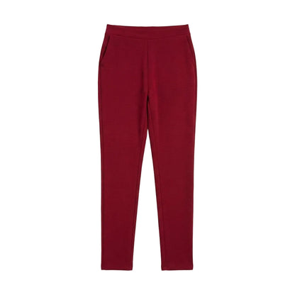 SHEIN Pantalón Rojo Vino
