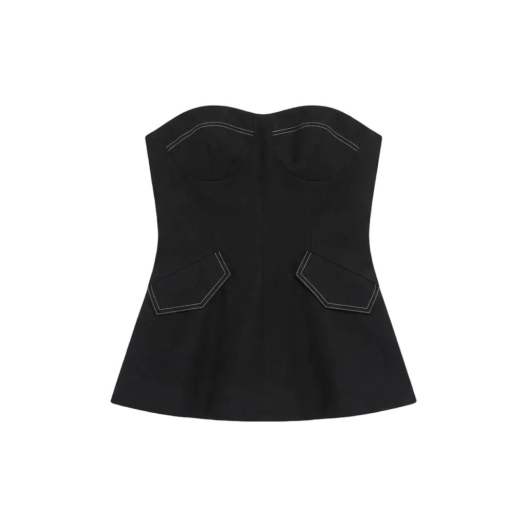 Atikshop Top Negro Strapless