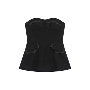 Atikshop Top Negro Strapless