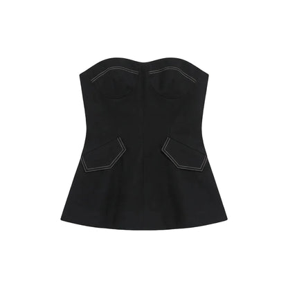 Atikshop Top Negro Strapless