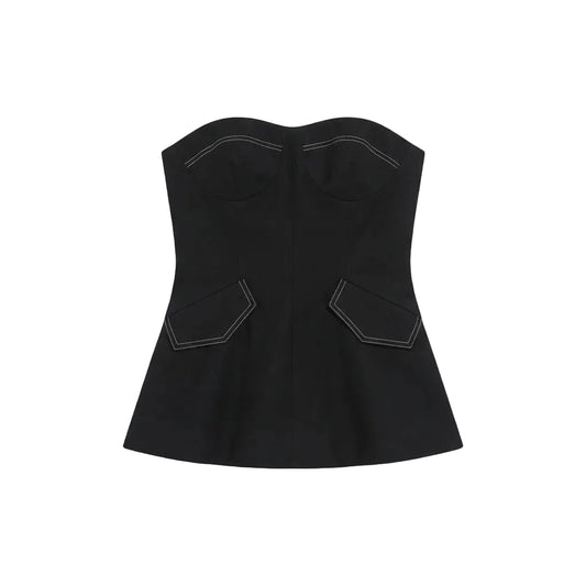 Atikshop Top Negro Strapless