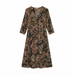 Stradivarius Vestido Paisley Midi