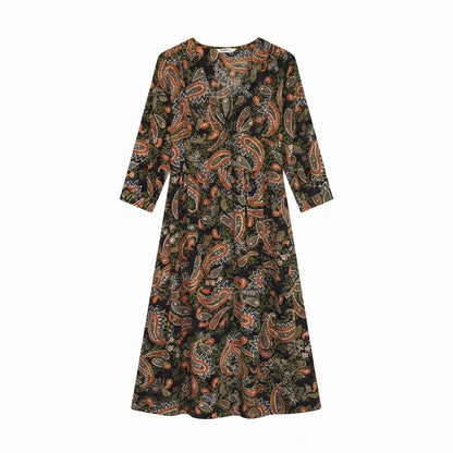 Stradivarius Vestido Paisley Midi