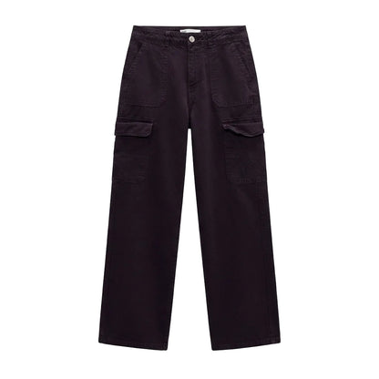 Zara Pantalones Cargo Negros