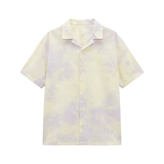 Zara Camisa Tie-Dye con Frase Bordada (L)