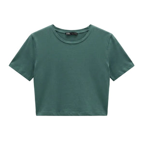 Zara Cropped T-Shirt Verde