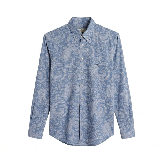 ETRO MILANO Camisa Paisley Azul