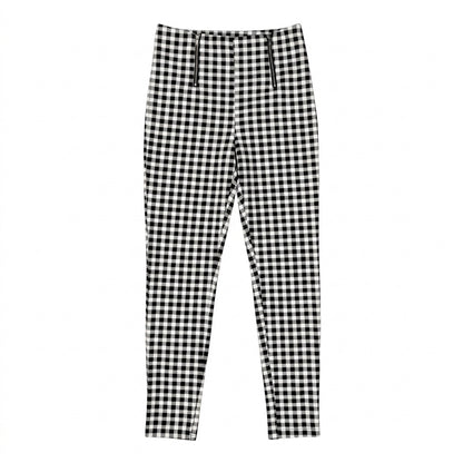 SHEIN Pantalones Cuadros con Zippers