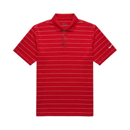 Nike Dri-Fit Polo Rayas Rojo (M)