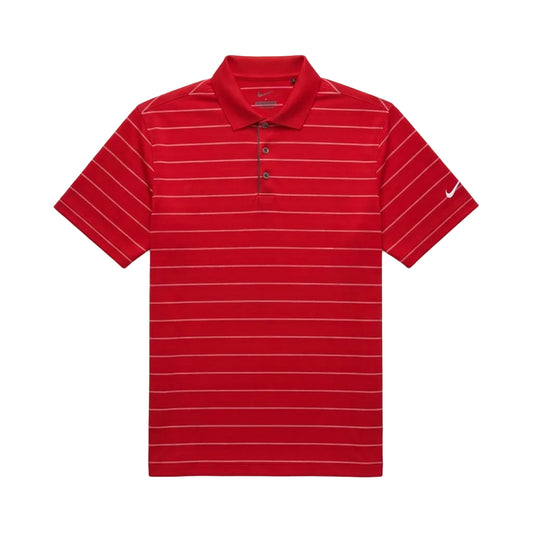 Nike Dri-Fit Polo Rayas Rojo (M)