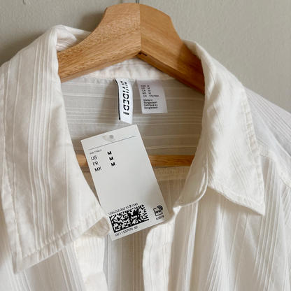 H&M Cotton Wrap Shirt (M) NUEVA