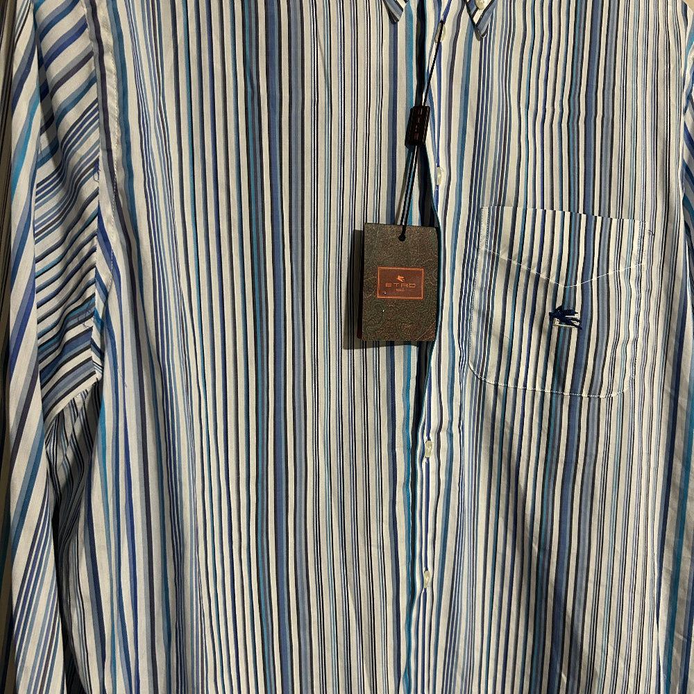 ETRO Milano Camisa de Rayas NUEVA