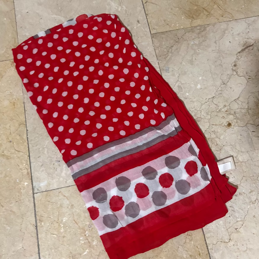 Pañoleta Rojo/Beige