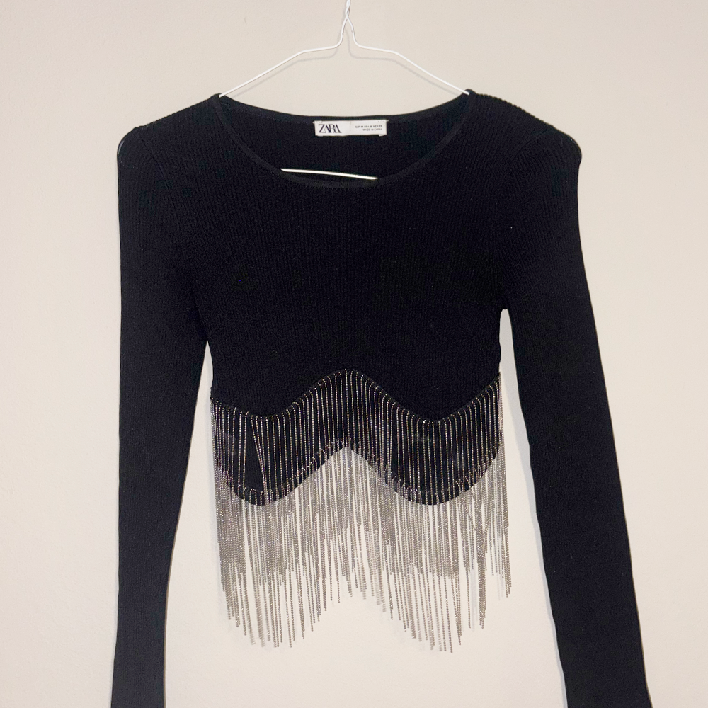 Zara Top Bejewelled