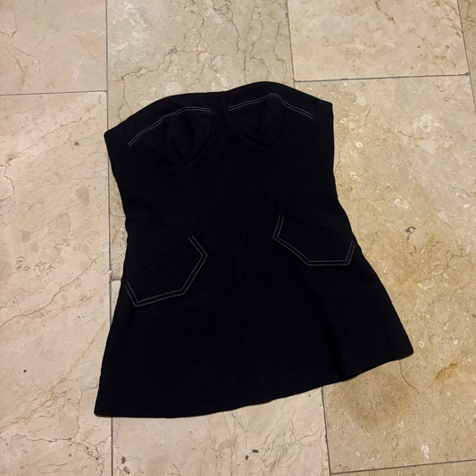 Atikshop Top Negro Strapless