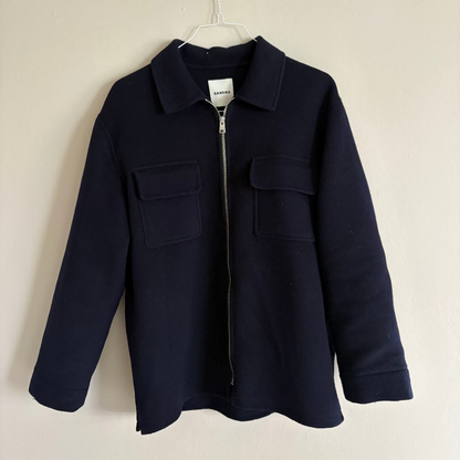 Sandro Brushed Wool-Blend Felt Jacket
