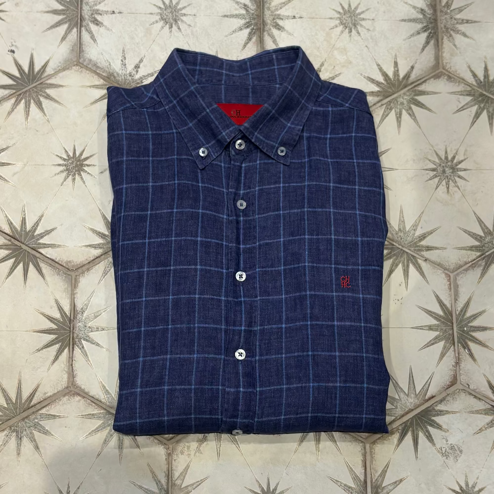 Carolina Herrera LINO Camisa de Cuadros