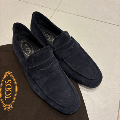 Tod's Suede Penny Loafers