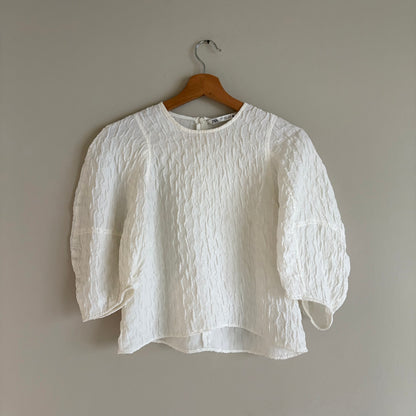 Zara Blusa Barrel Blanca