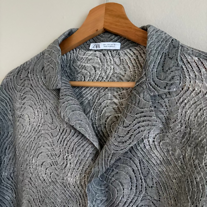 Zara Camisa con Textura (L)
