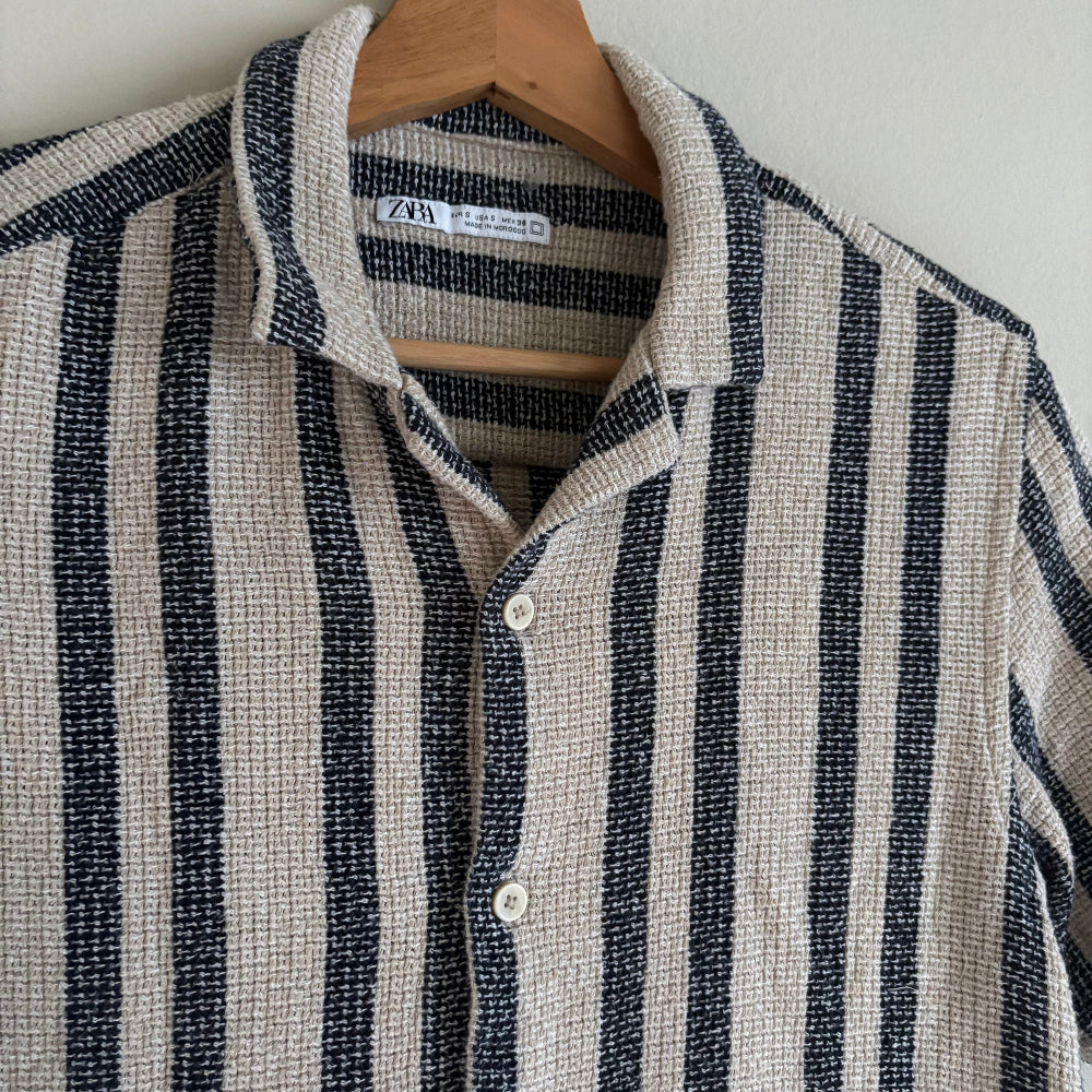 Zara Camisa Tejida de Rayas (S)