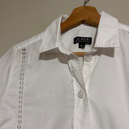 JCrew Camisa Blanca Tejida (XS)
