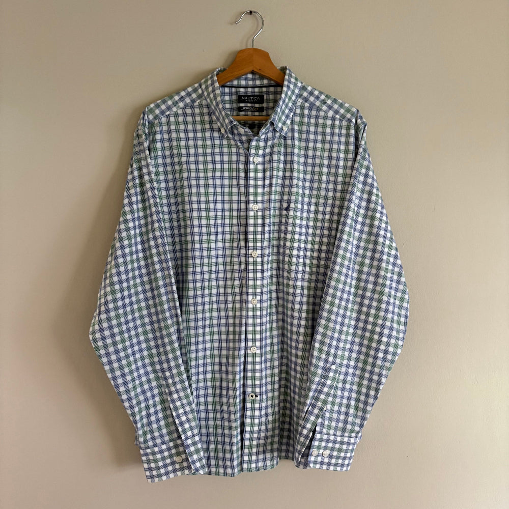 Nautica Camisa de Cuadros (XL)
